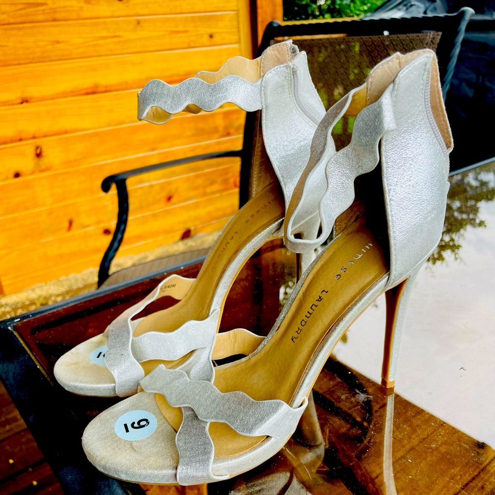 ‼️Clear Out‼️ Shoes, 5” heels, silver, excellent condition